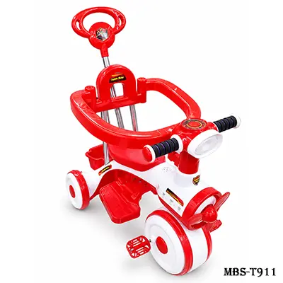 Captain Vector Baby Tricycle – Red | Kids Ride-On Tricycle