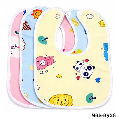 Baby Bibs 3 Pcs Set – Soft Cotton Printed Feeding Bibs for Newborn Babies