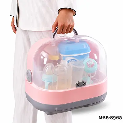 Baby Bottle Drying Rack with Dust Cover – Food Grade PP, Detachable & Space Saving