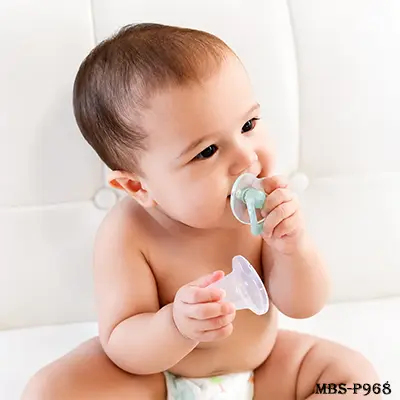 Baby Silicone Pacifier with Hygienic Cap – Butterfly Shape & Cute Animal Pattern