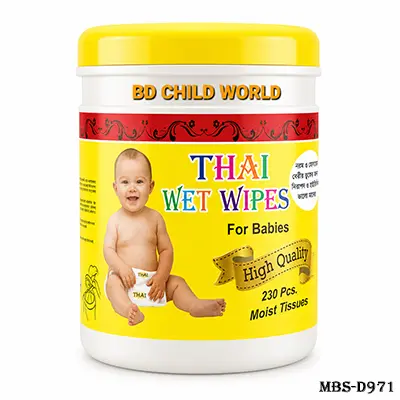 Thai Baby Wet Wipes 230 Pcs – Soft & Gentle Moist Tissues for Babies