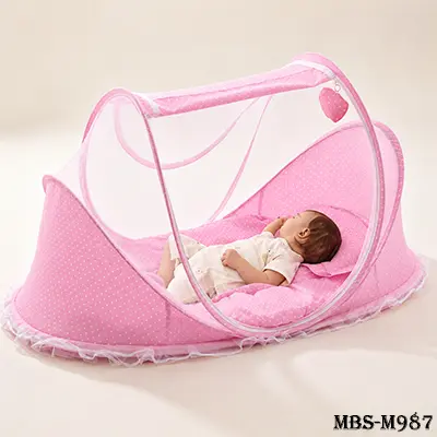 Portable Foldable Baby Sleeping Mosquito Net – Umbrella-Style Baby Bed Net, Lightweight Travel Crib Protector for Newborns & Infants