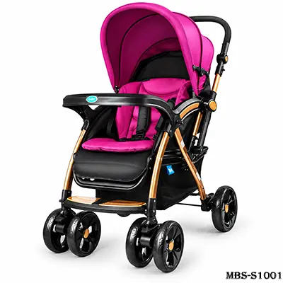 Baobaohao C8 Baby Stroller Pram – Foldable Baby Pushchair with Comfortable Seat, Adjustable Canopy & Safety Harness, Lightweight Travel Stroller for Infants & Toddlers – Purple