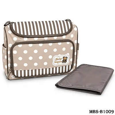 Baby Diaper Bag with Changing Mat – Spacious Multifunctional Baby Travel Bag with Multiple Compartments, Bottle Pocket & Adjustable Shoulder Strap, Baby Essentials Organizer – Brown
