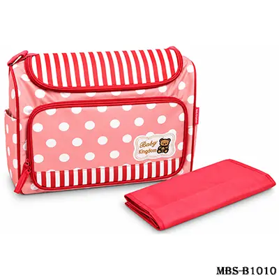 Baby Diaper Bag with Changing Mat – Spacious Multifunctional Baby Travel Bag with Multiple Compartments, Bottle Pocket & Adjustable Shoulder Strap, Baby Essentials Organizer – Red