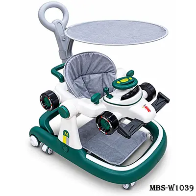 Brave Baby Walker 5-in-1 – Multifunctional Activity Walker with Adjustable Height, Music & Lights, Safety Bumper & Walk-Behind Mode
