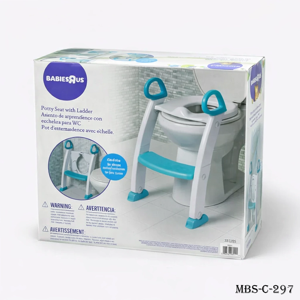 Baby Potty Training High Commode Seat with Foldable & Adjustable Stairs (18M+)