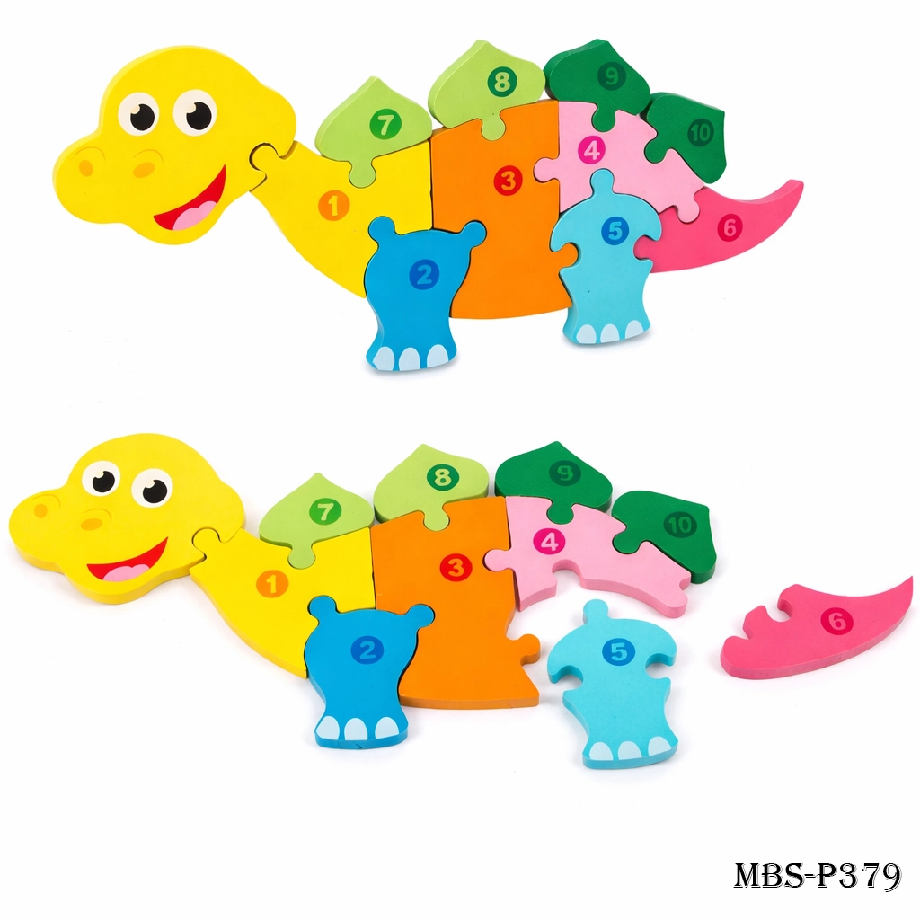Wooden 11 Piece Dinosaur Puzzle for Kids