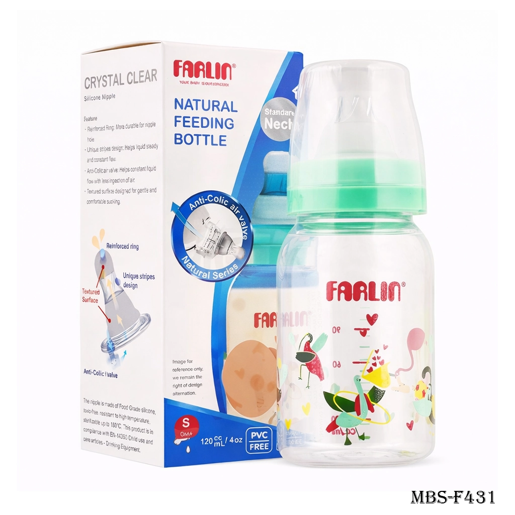 Farlin Standard Neck Natural Feeding Bottle 120ml – Safe & Comfortable Baby Feeder