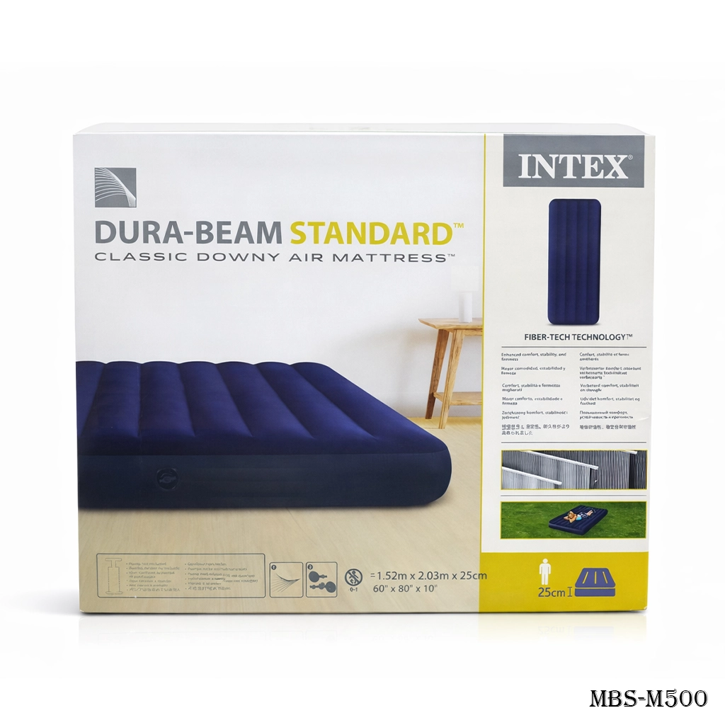 Intex Air Bed Dura Beam Standard Classic Downy Air Mattress 60"x80"x10" (Double Bed)