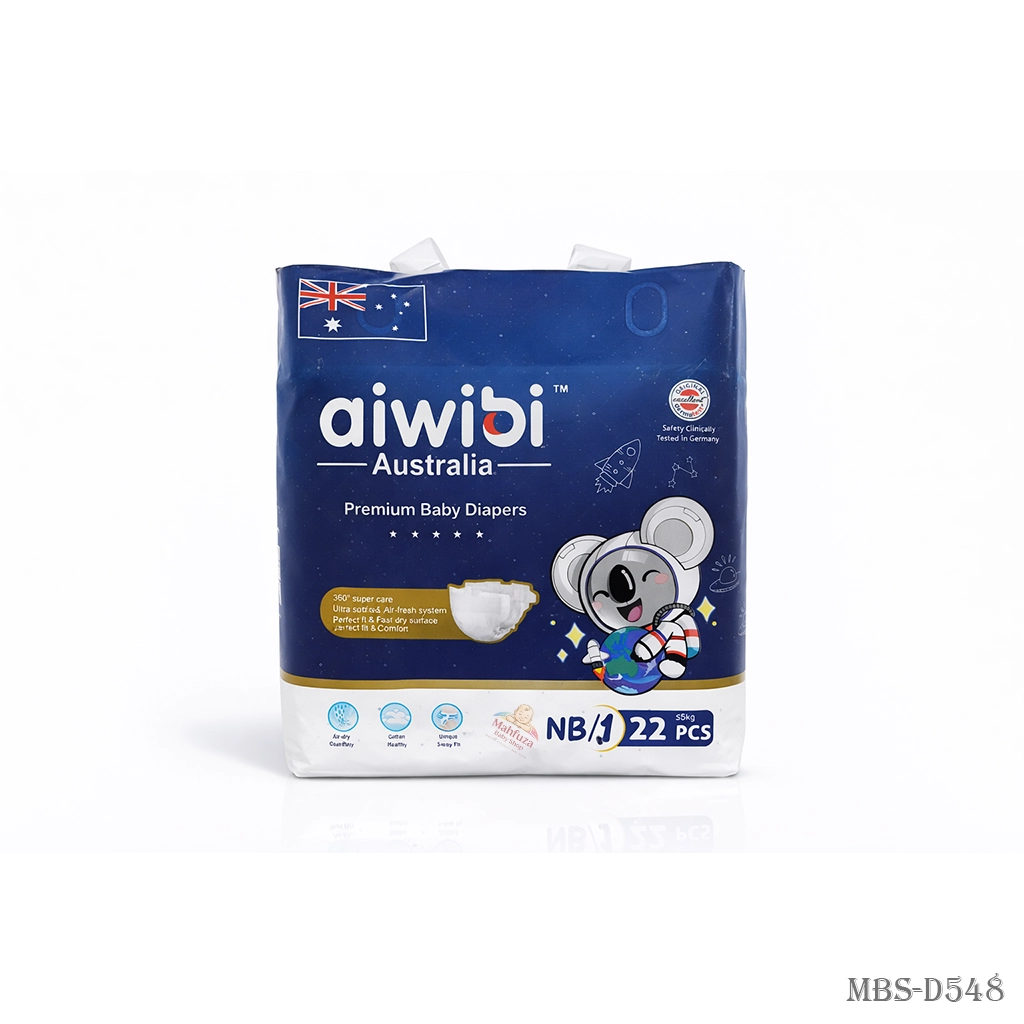Aiwibi Australia Premium Baby Diaper Newborn Tape – Belt (0–5Kg) 22pcs