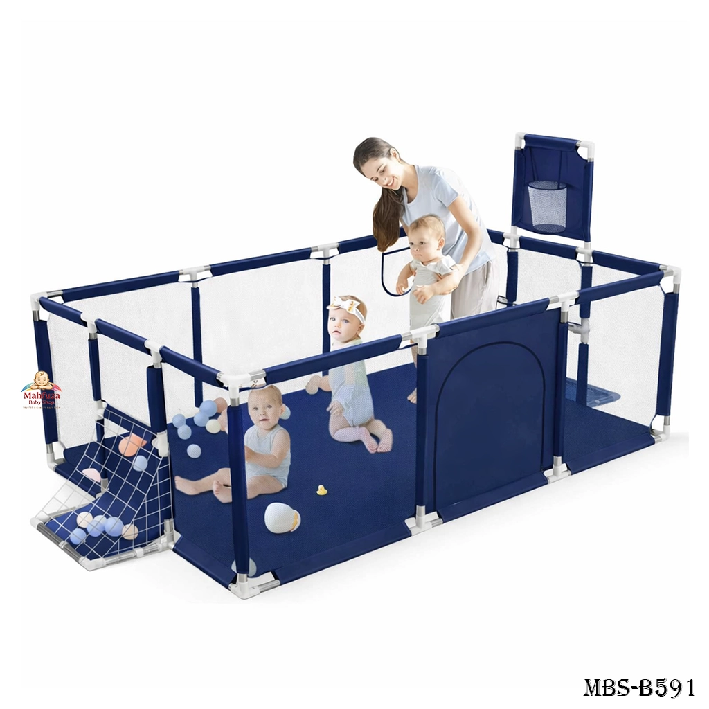 Baby Playpen - Baby Fence for playing Indoor with Safety 4ft 6ft (Navy Blue) China