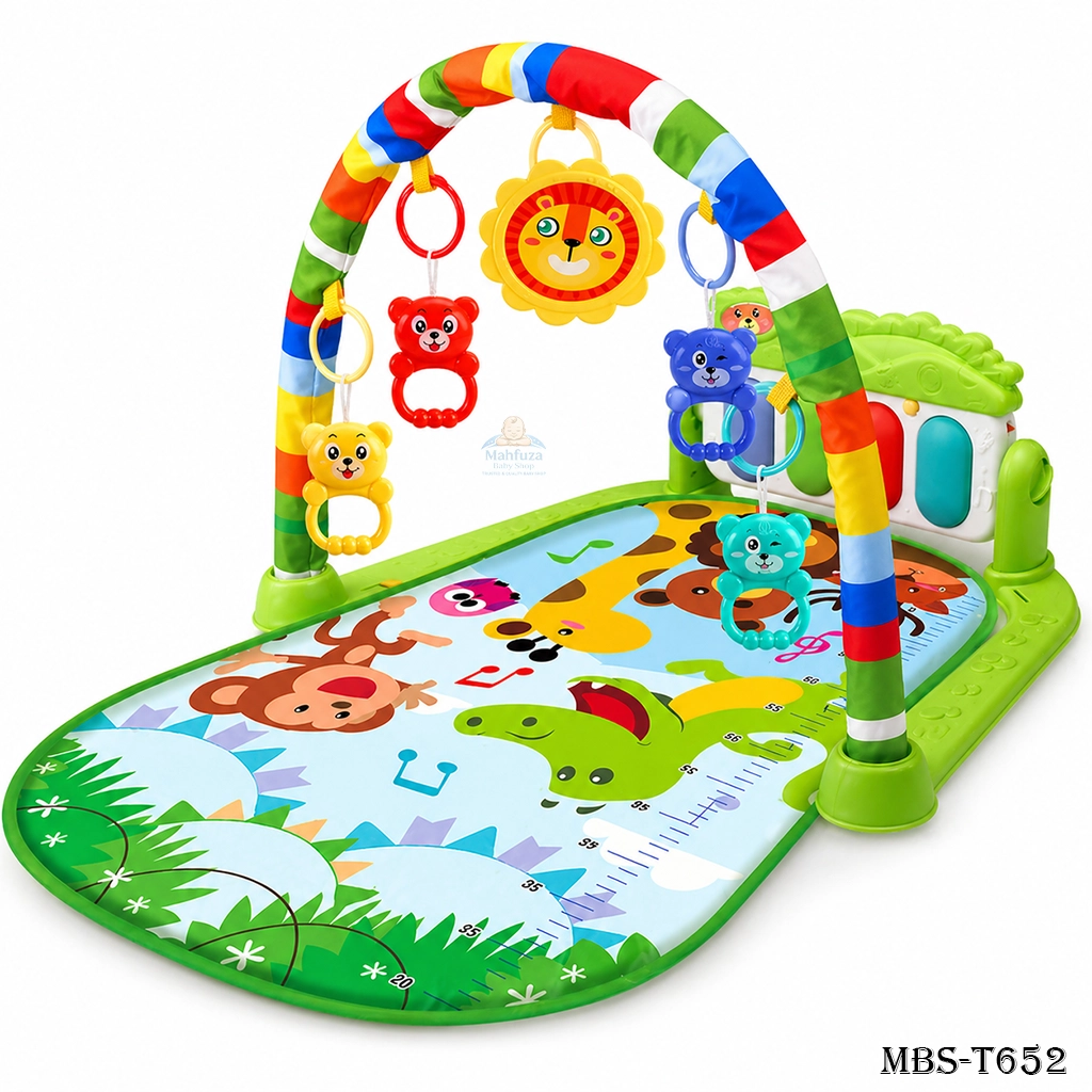 Baby Piano Gym Mat Play Mat with Pedal – Musical Activity Gym & Playmat (Multicolor)