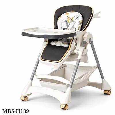 Y11 Multifunctional Movable Plastic Baby Dining Chair – Learning to Sit Home Baby Table Chair (Black)