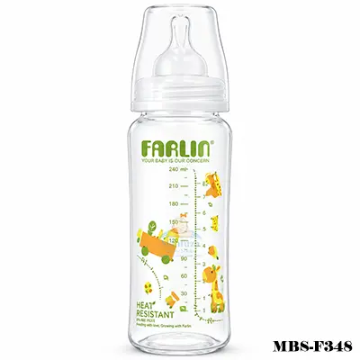 Farlin Heat Resistant Glass Feeder MomFit 240ml