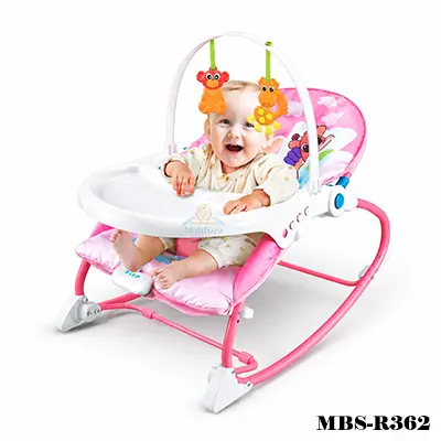 Hu Baby Cradle-Rocker-Chair 2-in-1 Feeding Chair – Pink