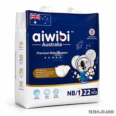 Aiwibi Australia Premium Baby Diaper Newborn Tape – Belt (0–5Kg) 22pcs
