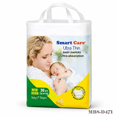 Smart Care Baby Belt Diaper Newborn – Ultra Thin (0–4 Kg) 30 Pcs