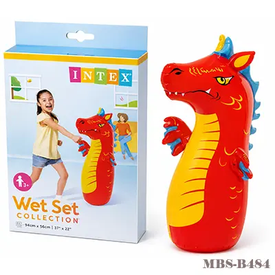 Intex Kids 3D Inflatable Punching Bag – Cartoon Tiger Boxing Toy with Water Base