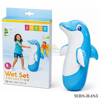 Intex 3D Bop Bag Dolphin – Inflatable Punching Bag Toy for Kids