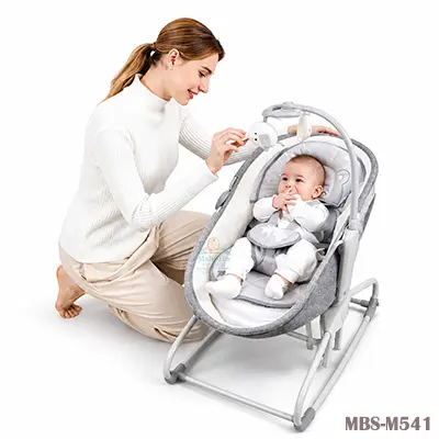 Mastela 4in1 Swing & Bassinet Cradle – Smart Comfort with 360° Rotation & App Control - Ash
