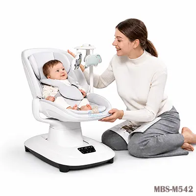 Mastela Deluxe Multi-Motion Baby Cradle – Smart Soothing with 5 Swing Modes & App Control (White)