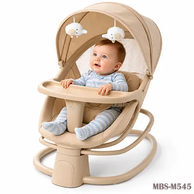 Mastela 4 in 1 Multifunctional Electric Baby Swing Bassinet with Dining Tray (Golden)