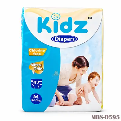 Kidz Baby Diaper Belt (M Size 5–10 Kg) 62 Pcs – Germany