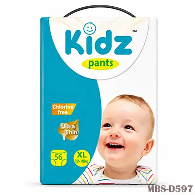 Kidz Baby Diaper Pant (XL Size 12–18 Kg) 56 Pcs – Germany