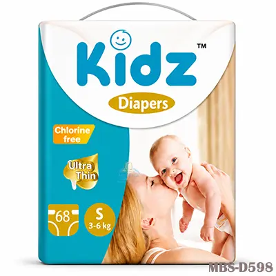 Kidz Baby Diaper Belt (S Size 3–6 Kg) 68 Pcs – Germany