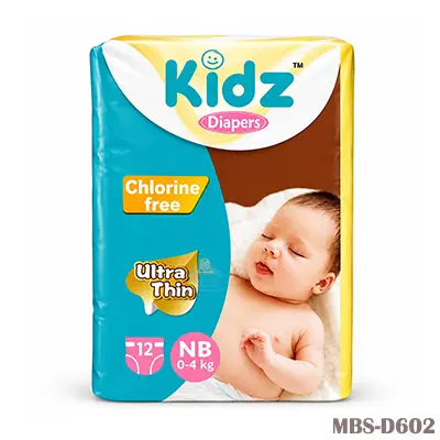 Kidz Baby Diaper Belt Newborn (0–4 Kg) 12 Pcs – Germany