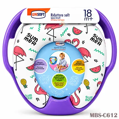 Children’s Commode Support Toilet Seat  Safe and Comfortable Potty Training Aid (purple)