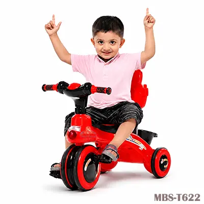 Rock Rider Try Cycle with Music and Light| Tricycle For Kids and Babies (Red)