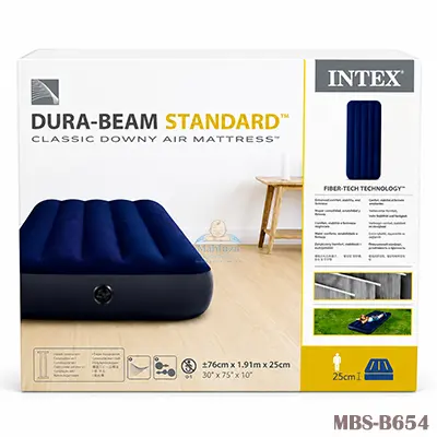 Intex Dura Beam Standard Classic Downy Air Mattress 30"-5"-10" (Single Bed)