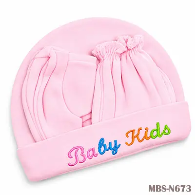 Baby Kids Cap Set for Newborn 5pcs (Pink)