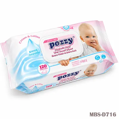 Pozzy Baby Wet Wipes – 120 Pcs