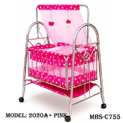 Soft, Safe & Stylish – Perfect Baby Cradle for Your Little Angel Pink (2020A+ SS)