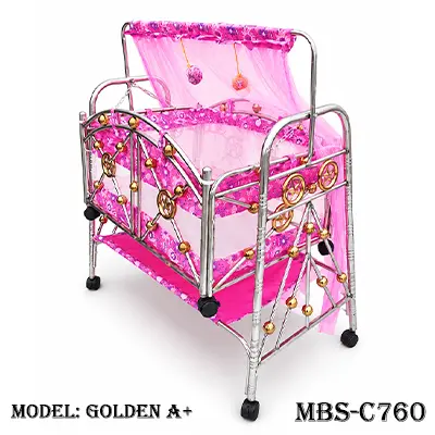 Soft, Safe & Stylish – Perfect Baby Cradle for Your Little Angel Pink (Golden A+ SS)