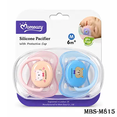 Momeasy Silicone Night Pacifier 6m+ (Pink/Blue)