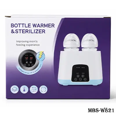 Baby Bottle Warmer & Steam Sterilizer 5-in-1 | Smart Thermostat Double Bottle Milk & Food Heater