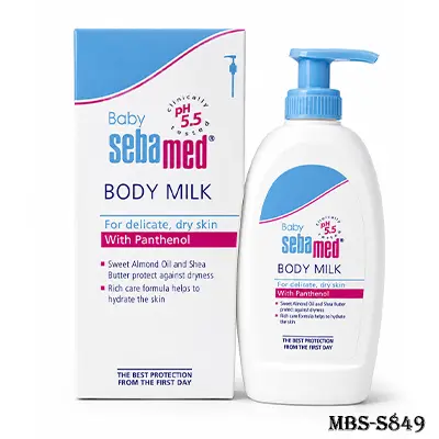 Sebamed Baby Body Milk with Panthenol for Delicate Dry Skin 400ml | Gentle Daily Moisture for Sensitive Baby Skin