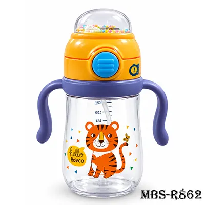 ROVCO RK-B1046 Baby Straw Cup (260ML) – BPA-Free Leak-Proof Sippy Training Cup with Soft Silicone Straw