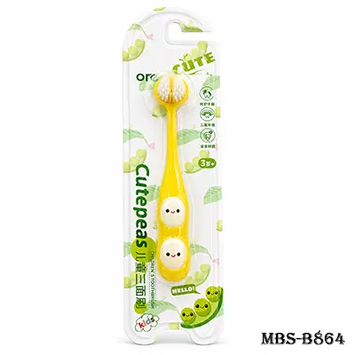 Three-Sided 5D Kids Soft-Bristled Toothbrush – Non-Slip Handle, Gentle Gum Care | 3+ Years
