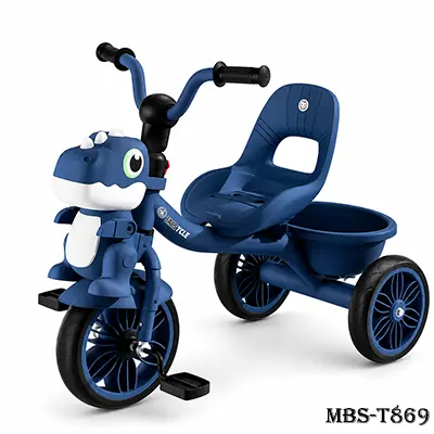 Durable Kids Tricycle with Music – Baby Ride-On Tricycle for Ages 1–3 Years (Blue)