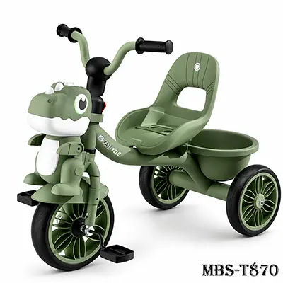 Durable Kids Tricycle with Music – Baby Ride-On Tricycle for Ages 1–3 Years (Green)
