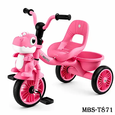 Kids Musical Tricycle – Durable Baby Ride-On Tricycle for Ages 1–3 Years (Pink)