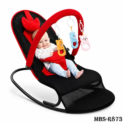 Baby Bouncer Rocker with Hanging Toys – Comfortable Portable Infant Rocking Chair