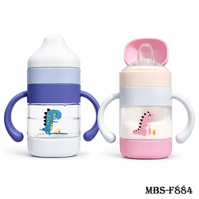 Baby Drinking Bottle with Straw & Anti-Fall Design – Portable Kids Water Cup