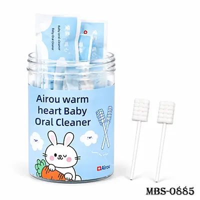 Baby Oral Care Cotton Swabs – Soft Gauze Tooth & Tongue Cleaner for Newborns (30 Pcs/Box)