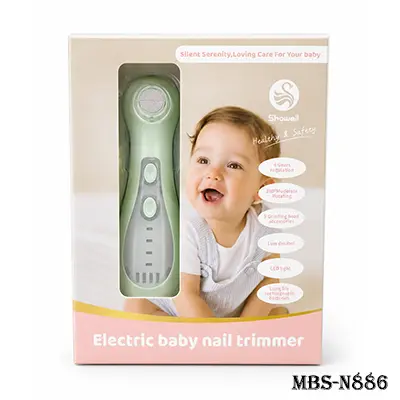 Shouwell Electric Baby Nail Trimmer – Rechargeable Nail Clipper with LED Light, 4 Speeds & 9 Grinding Heads